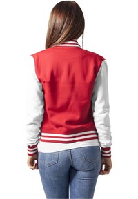 Urban Classics LADIES 2-TONE COLLEGE SWEATJACKET - Bomber bunda - red/white