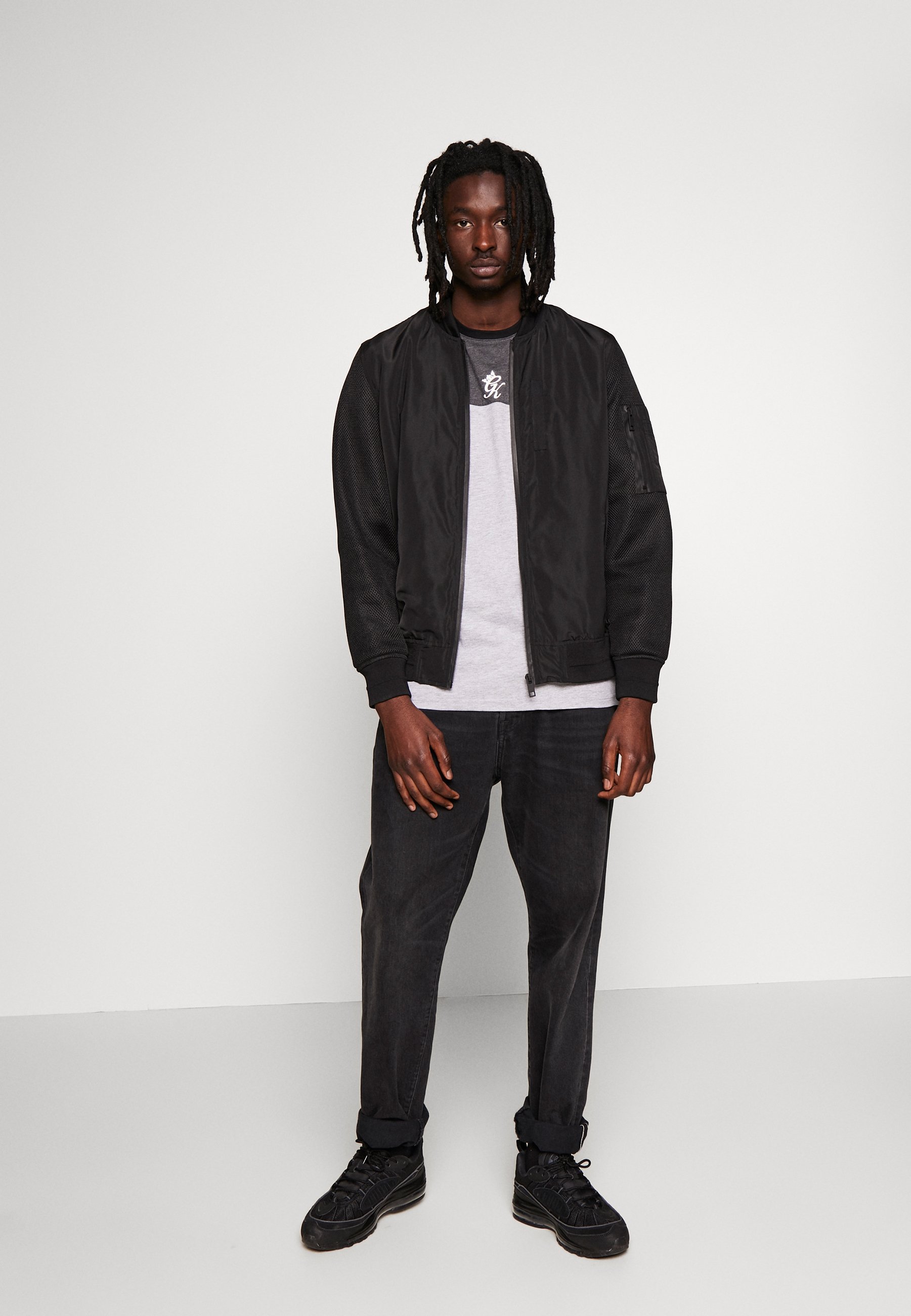 Gym King ORIGIN PANEL T shirts med print charcoal marl Gym King ORIGIN PANEL - T-shirts med print - charcoal marl/grey marl