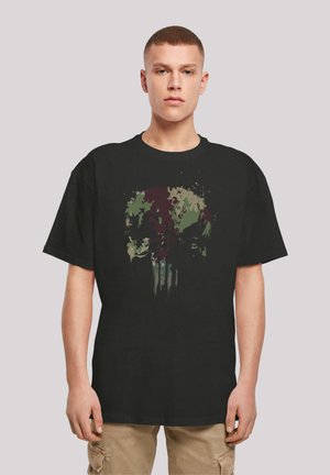 PUNISHER TV CAMO SKULL - T-shirt imprimé - black