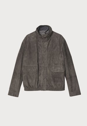 Emporio Armani BLOUSON JACKET - Veste en cuir - beluga
