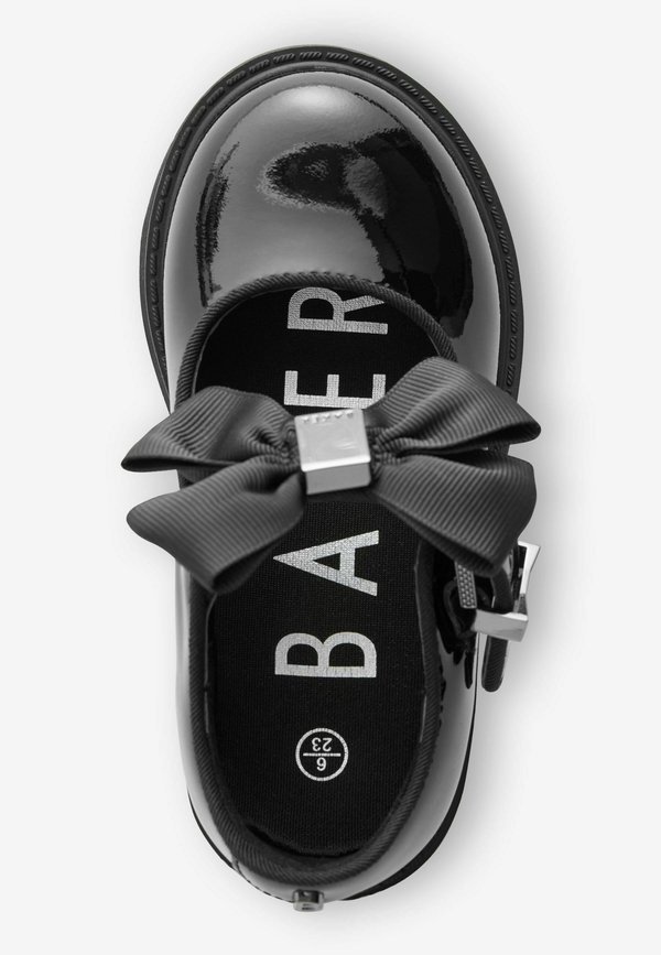 BAKER BY TED BAKER GIRLS BACK TO SCHOOL MARY JANE BLACK SHOES WITH BOW – Riemchenballerina