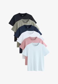 Ei valittu, dusky pastels pink sage aqua white navy black