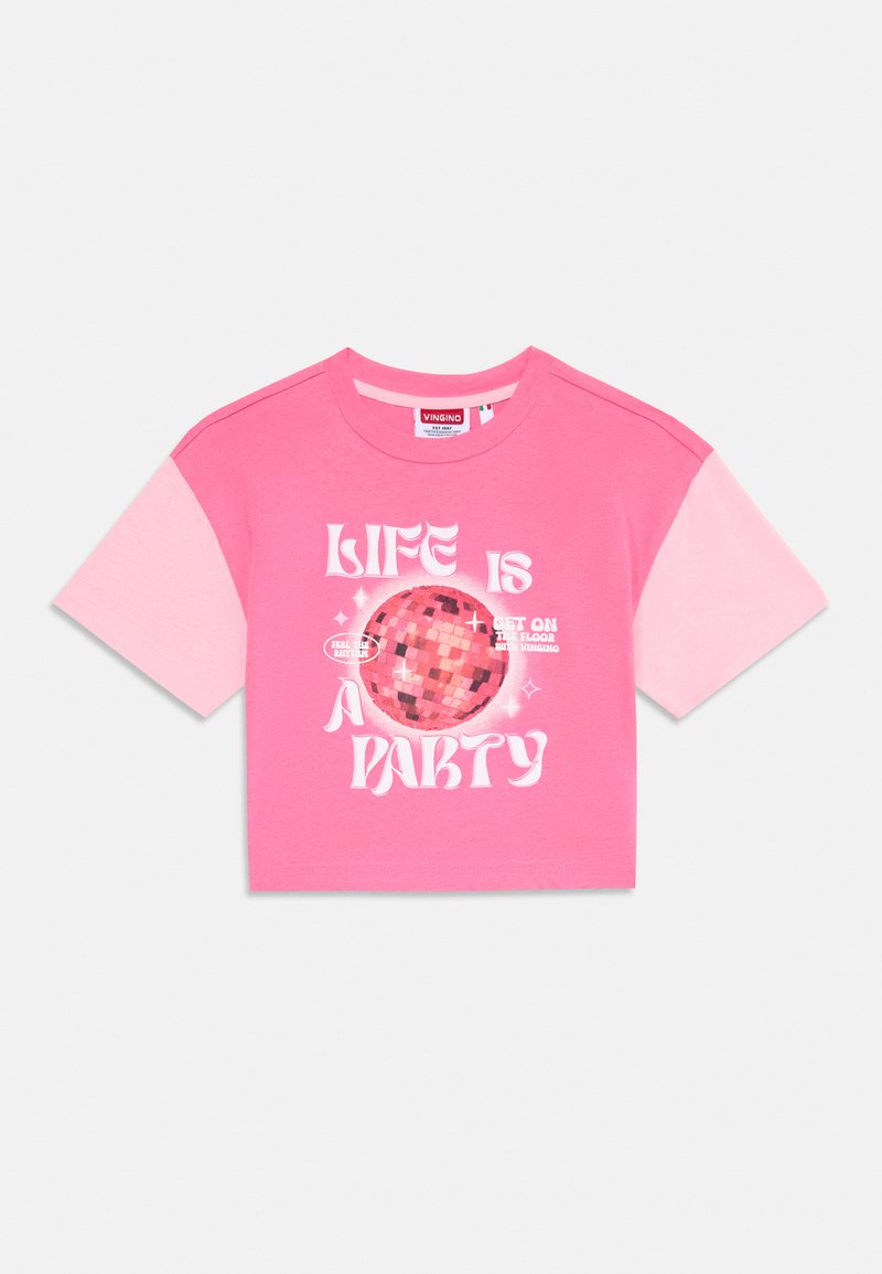 VINGINO T-shirt print donkerroze