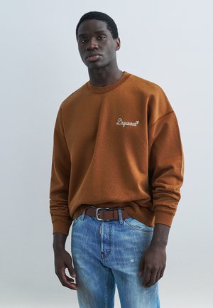 SIGNATURE RELAX FIT CREW  NECK - Športni pulover - chocolate