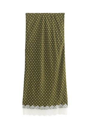 New Look, POLKA DOT HEM MIDI - Falda acampanada - green pattern