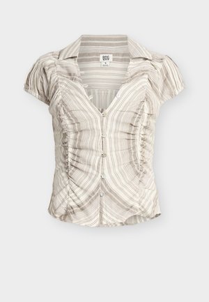 BDG Urban Outfitters NADINE - Blúzka so zapínaním na gombíky - brown stripe