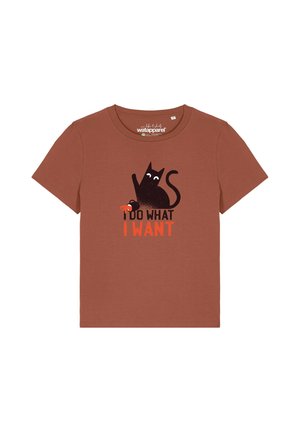 watapparel, CAT - T-shirt print - heritage brown