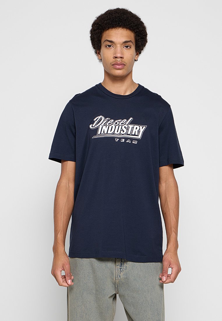 Diesel T-shirt print blauw