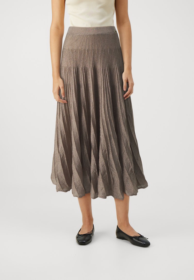 TWINSET SKIRT - Fustă în formă de A - cammello melange
