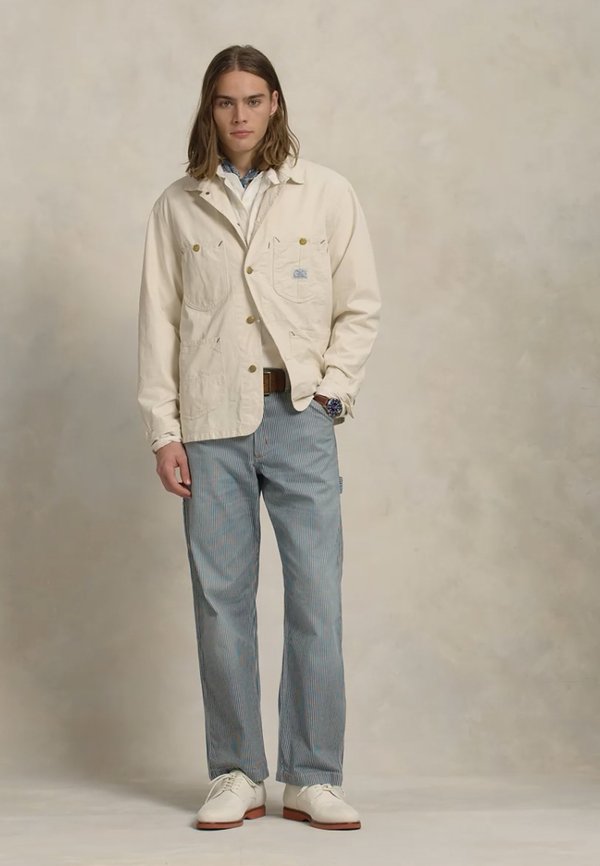 DUNGAREE FIT INDIGO HICKORY STRIPE PANT - Straight leg jeans - airstart3