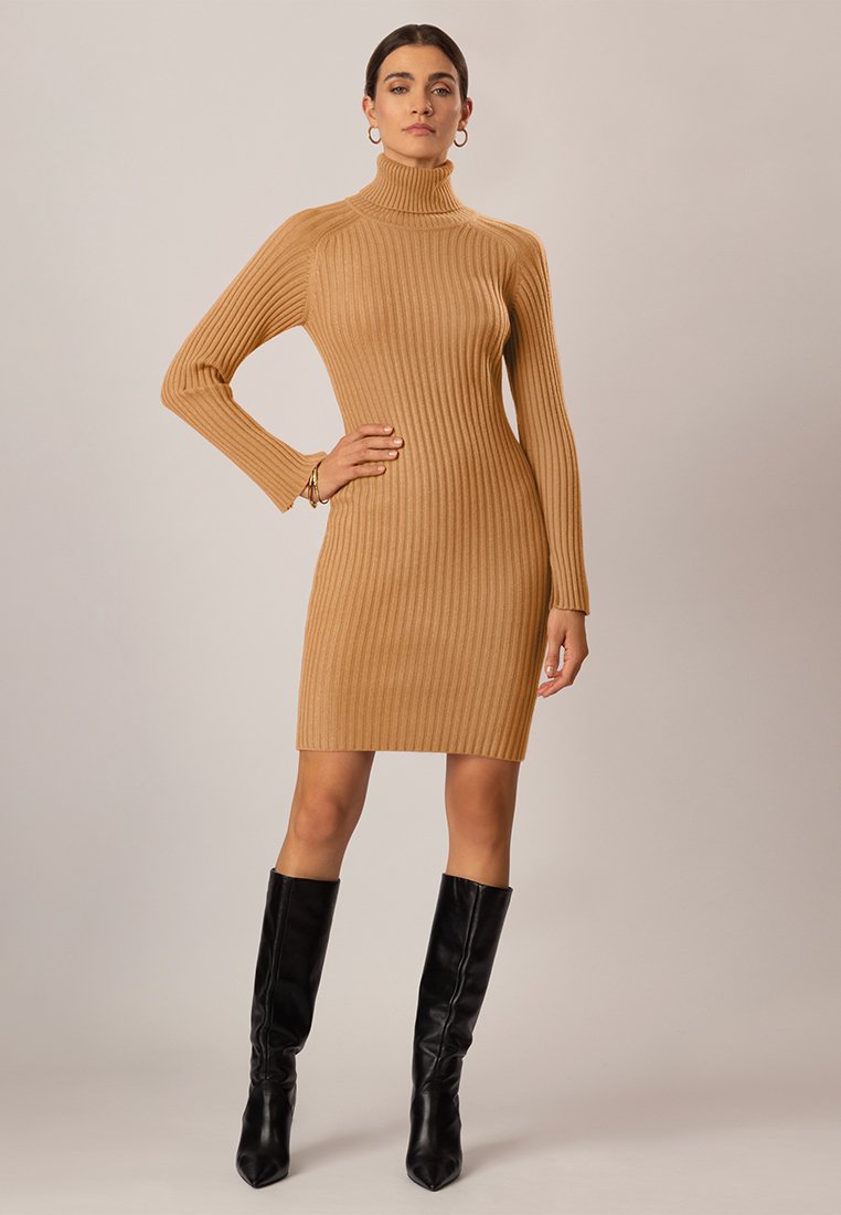 Apart Gebreide jurk cognac