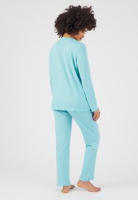 Damart INTERLOCK  DOUCE ET SOUPLE SET - Nachtwäsche Set - Turquoise