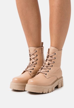 CASTLE - Lace-up ankle boots - nude