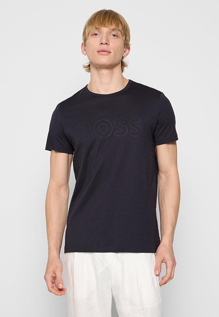 Boss T-shirt print donkerblauw Boss T-shirt print donkerblauw