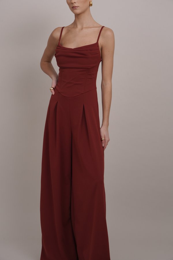 SASHA CORSET STYLE - Jumpsuit - burnt orange2