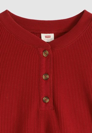 Levi's®, DRY GOODS RELAXED LS HENLEY TAUPE GRAY H - Maglione - taupe gray heather b - reds -