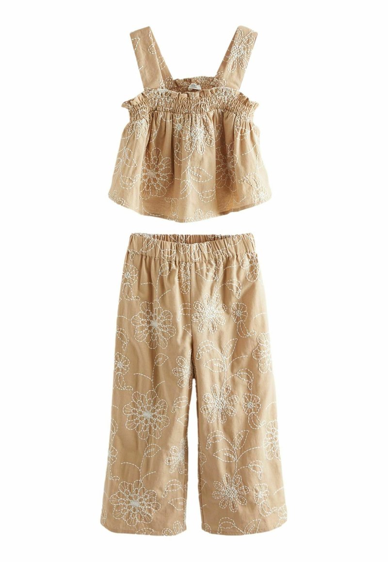 Next - EMBROIDERED CO-ORD  - REGLAR FIT SET - Pantalones - stone, Ampliar