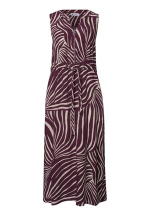 Street One, MIDI-KLEID MIT SPLIT NECK UND ZIPPER - Skjortekjole - rustic rouge