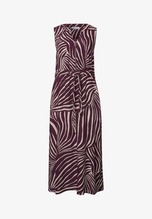 Street One, MIDI-KLEID MIT SPLIT NECK UND ZIPPER - Skjortekjole - rustic rouge
