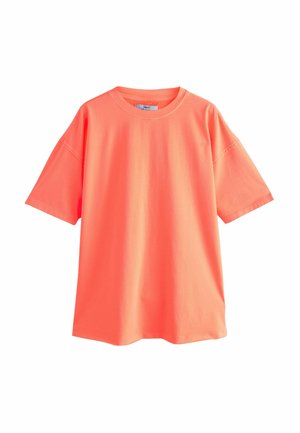RELAXED FIT SHORT SLEEVE SEAM DETAIL SKATER STYLE - T-shirt basic - fluro orange