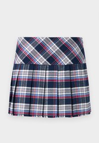 STRUCTURED PLEAT SKIRT - Miniseelik - navy