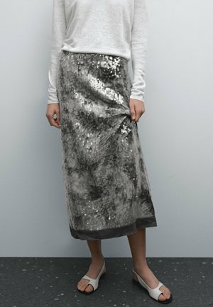 Maxi skirt - silver-coloured
