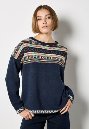 MULTI PATTERN  - Pullover - navy