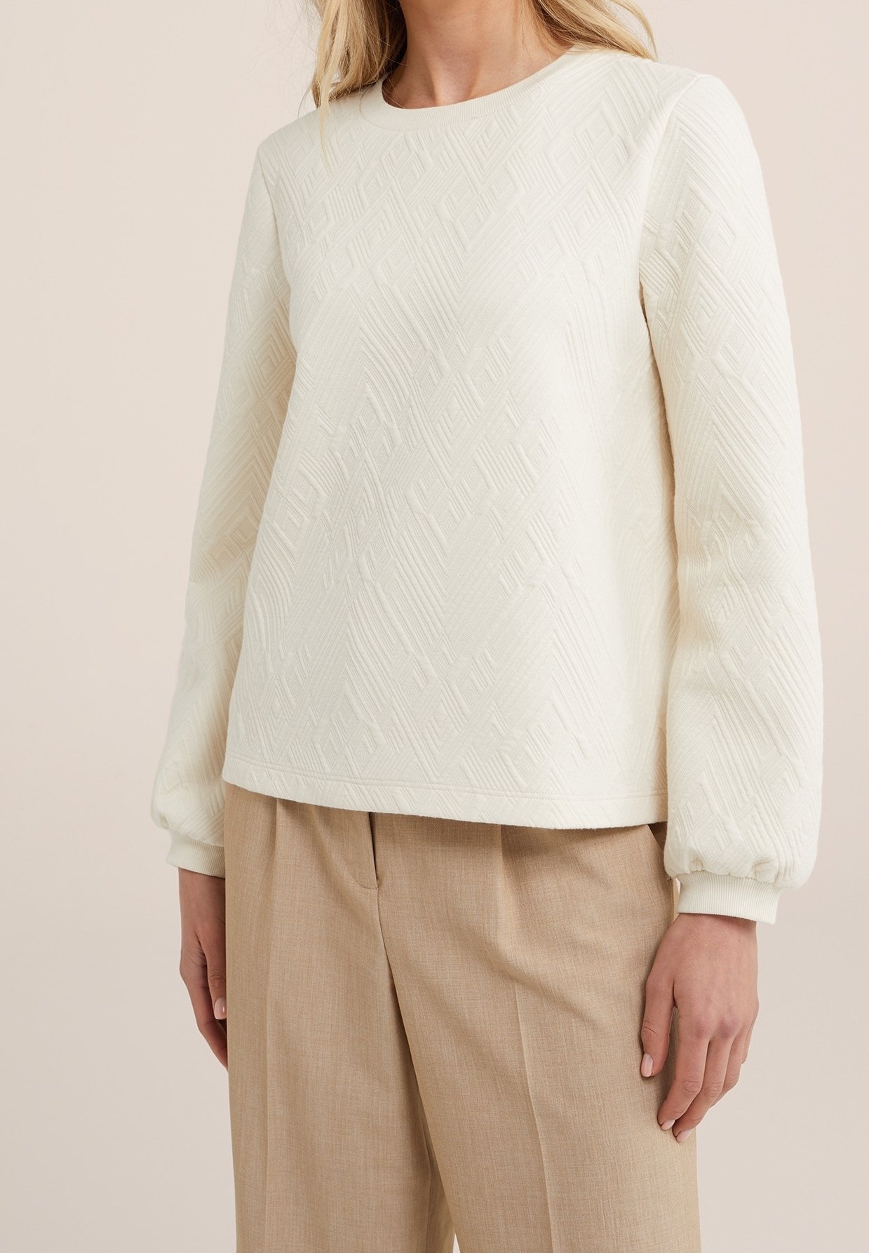 Off White Wijde Lange Shirts Dames WE Fashion Longsleeve Off-white