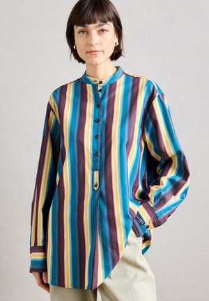RELAXED FIT STRIPED SHIRT - Blouse - cosmico deep lagoon