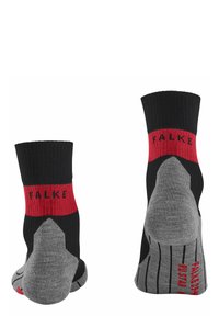 FALKE RU COMPRESSION STABILIZING RUNNING LIGHT CUSHIONING - Calze sportive - black