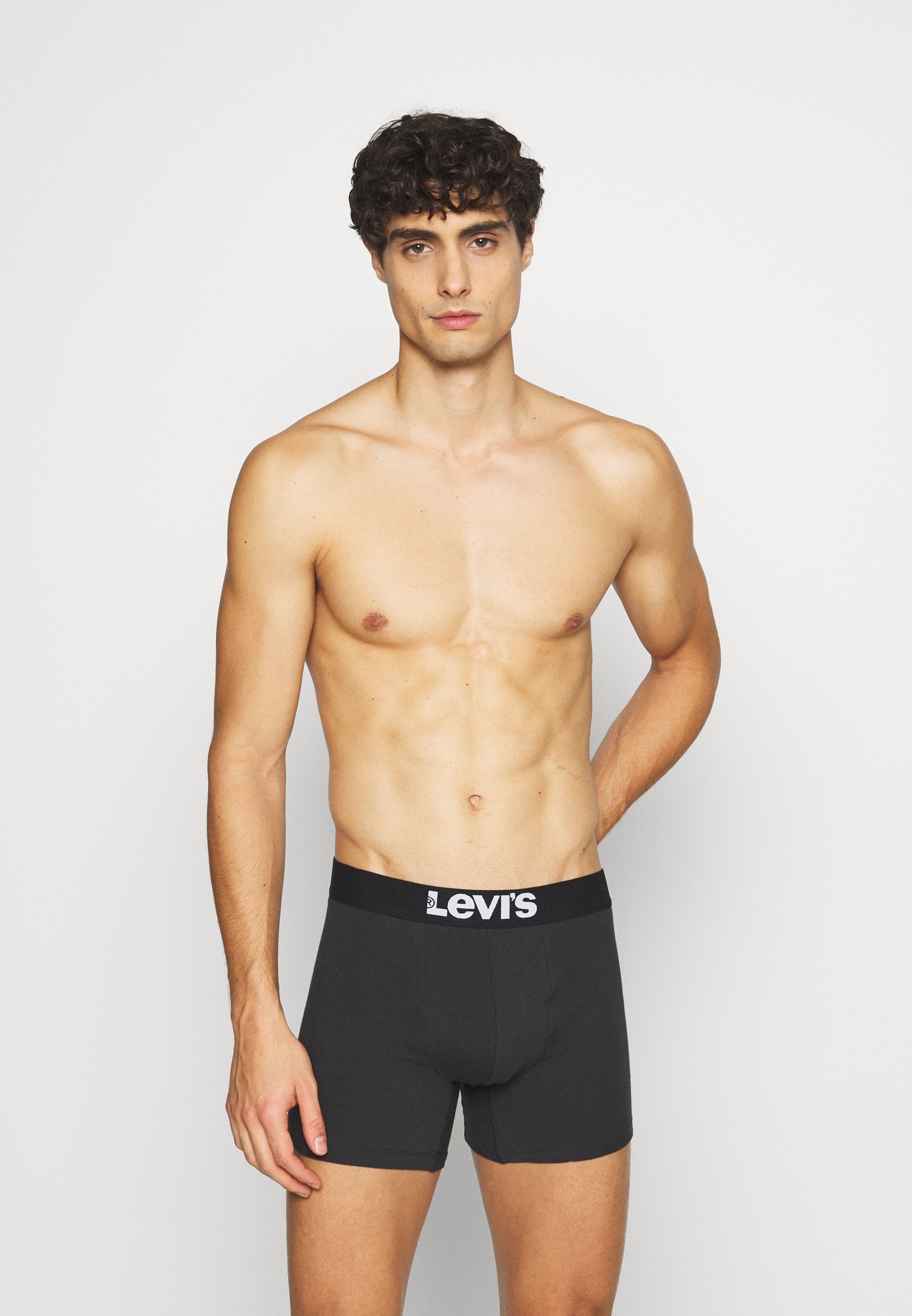 Levi's® MEN SOLID BASIC BOXER BRIEF 6 PACK - Pants - black 