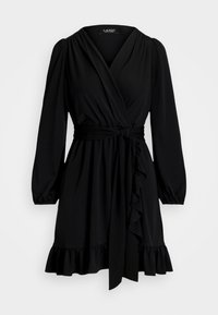 Lauren Ralph Lauren BELTED STRETCH JERSEY DRESS - Trikotāžas kleita - black