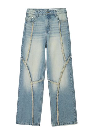Bershka Relaxed fit -farkut - light blue denim