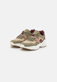 Anna Field Sapatilhas - khaki/bordeaux /beige