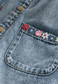 Next Skjortekjole - blue denim embroidered