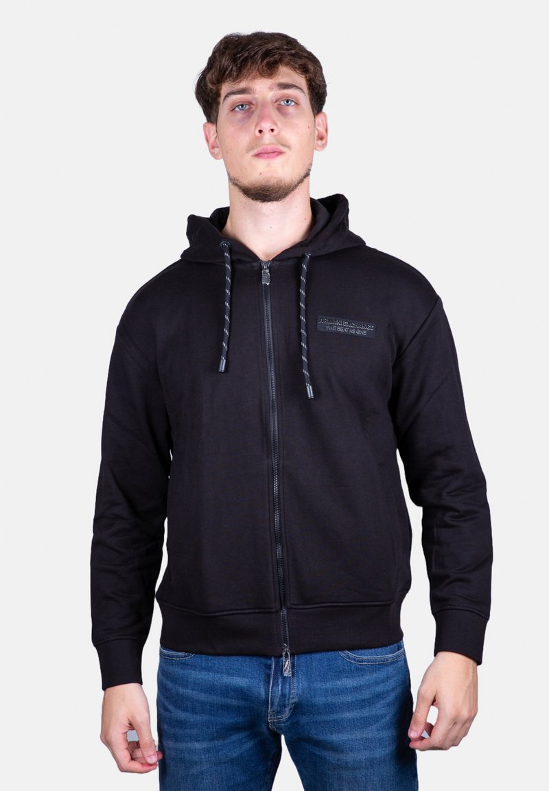 Armani Exchange Felpa con zip - nero