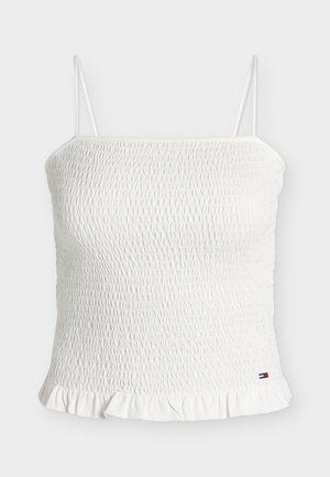 Tommy Jeans, SMOCK STRAPPY TOP - Débardeur - ancient white