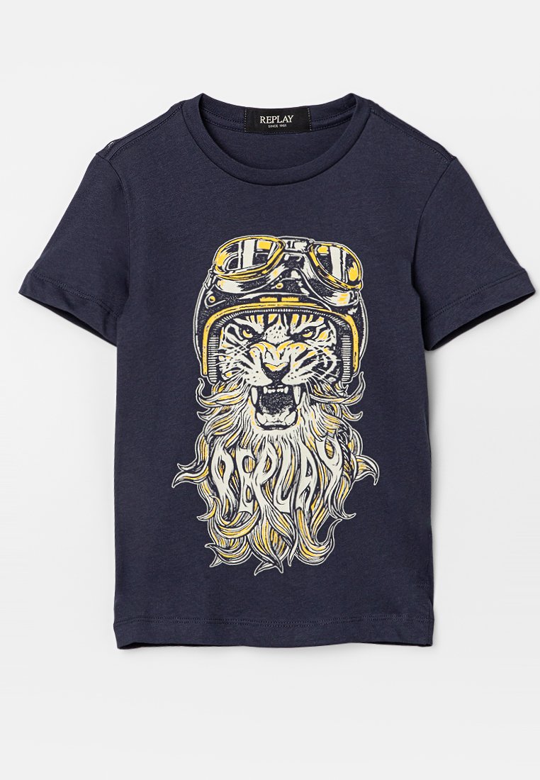 Replay T-shirt print antraciet