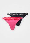 ORIGINS SHINY THONG 2 PACK - Tango nohavičky - pink/black