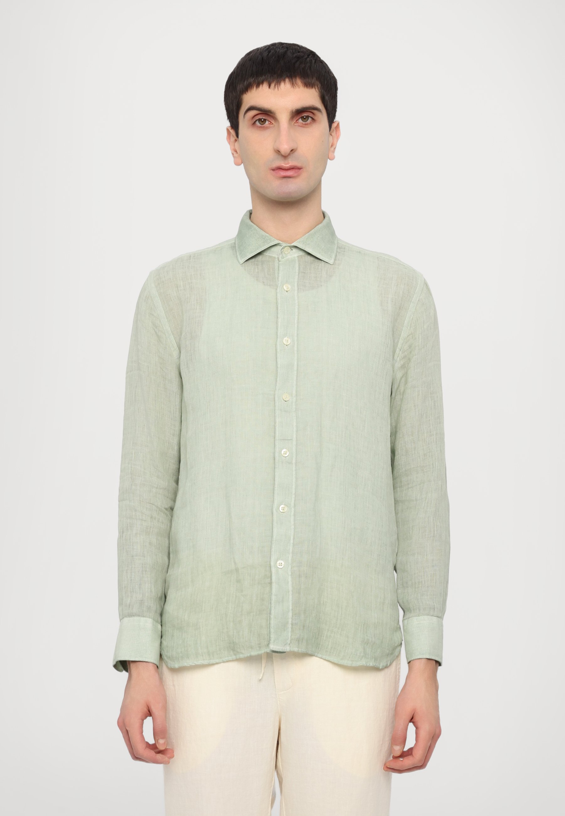 120% Lino LONG SLEEVE MEN SLIM FIT - Shirt - pistache soft fade/green - Zalando.ie 120% Lino LONG SLEEVE MEN SLIM FIT - Shirt - pistache soft fade/green - Zalando.ie