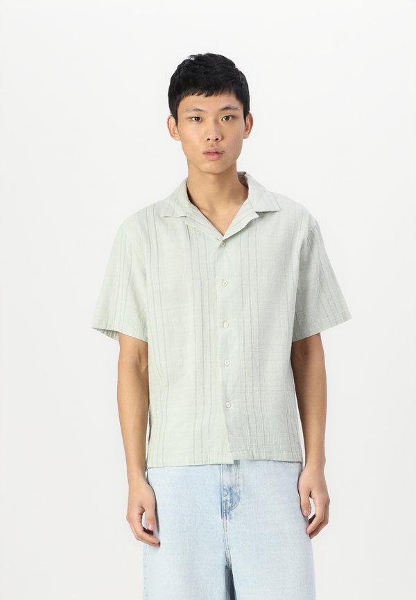 Camp Collar Textured Button-Up Shirt - Shirt