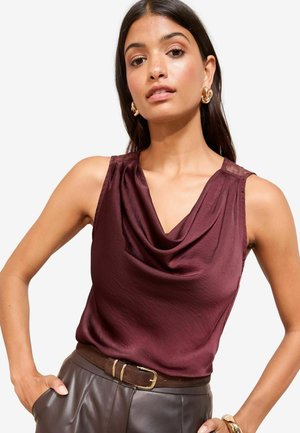 REGULAR FIT - COWL NECK  - Top - red