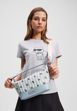 IKON  - Bandolera - karl dot all over print blue stripes