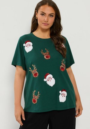 Yours Clothing, PLUS SIZE T-SHIRTS - T-shirt imprimé - green
