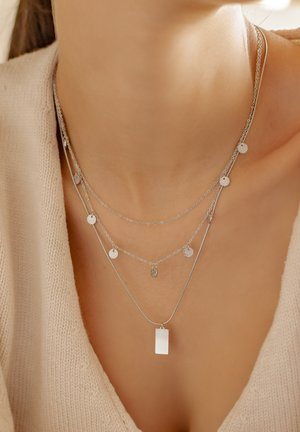 Hey Happiness MULTI STRAND LAYERED 2 PACK - Halskette - silberfarben