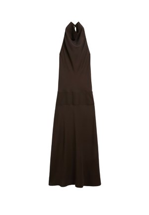 Massimo Dutti, HALTER MIDI DRESS WITH WAISTBAND DETAIL - Maxi-jurk - brown
