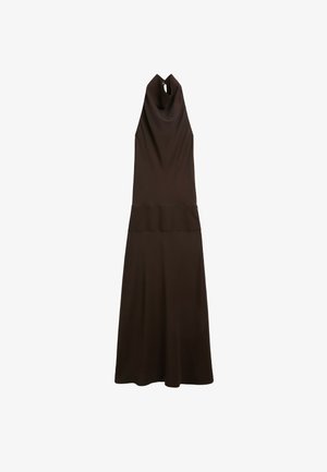 Massimo Dutti, HALTER MIDI DRESS WITH WAISTBAND DETAIL - Maxikleid - brown