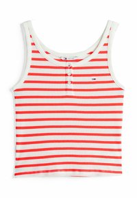 Top - ecru   bright vermillion