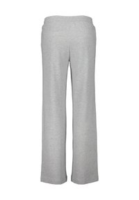 Grijze sweatpants met een relaxte pasvorm, elastische tailleband en gestikte achterzakken. Gemaakt van zachte, gemêleerde stof met een rechte pijpdesign.