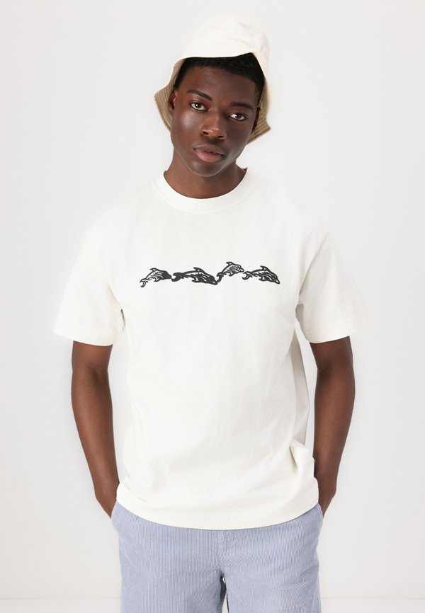 RAW ENERGY DOLPHIN TEE UNISEX - Print T-shirt - bone2